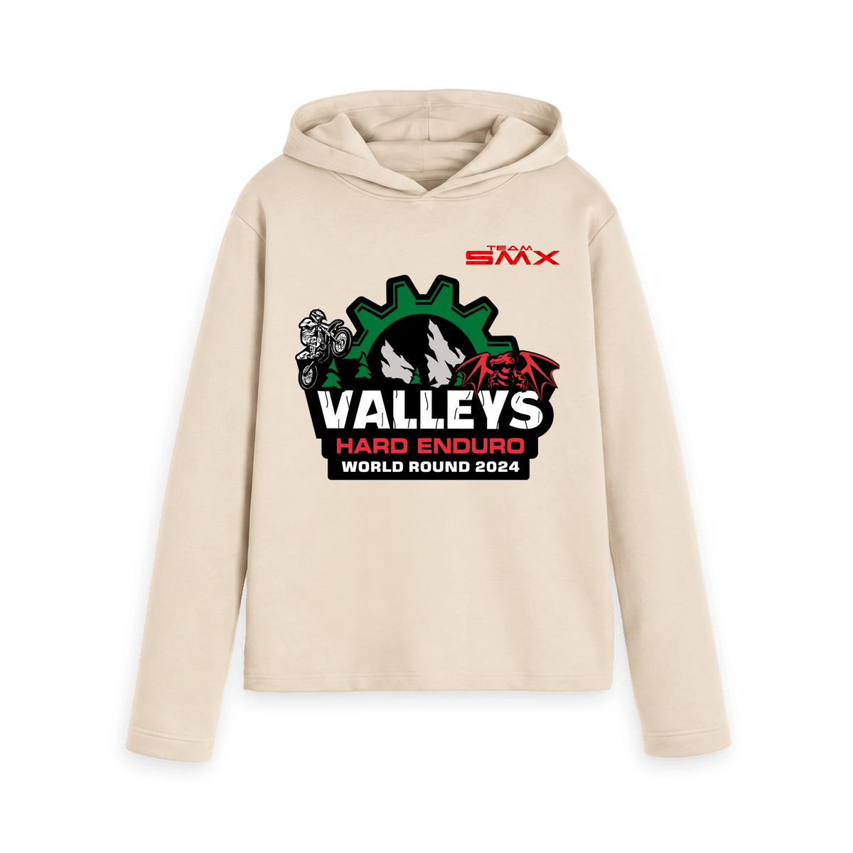 Oat Printed Hoody Front