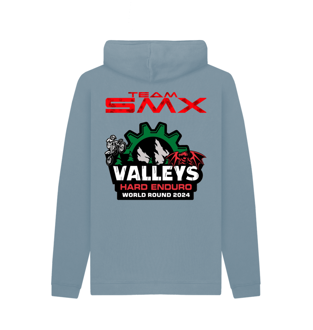Stone Blue Printed Hoody Back