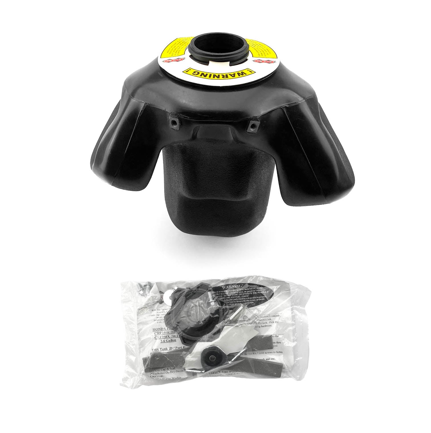 IMS Fuel Tank 2.6 gal Black Screw Cap, Honda CRF250R 2004-2009, 112234-BK1
