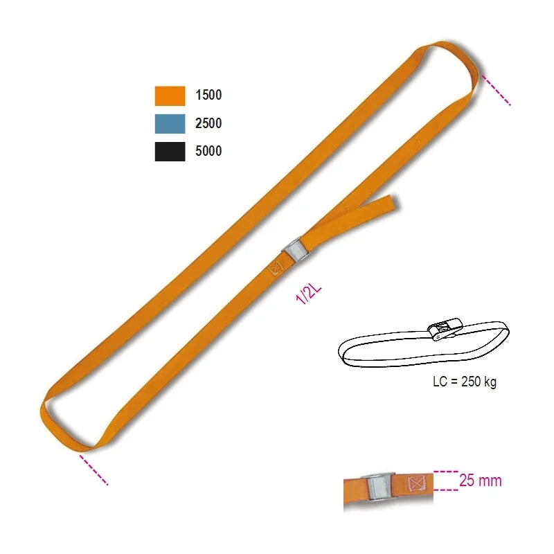 Cam Buckle Straps 200kg High-Grade Polypropylene 5m - Robur 8188F 5