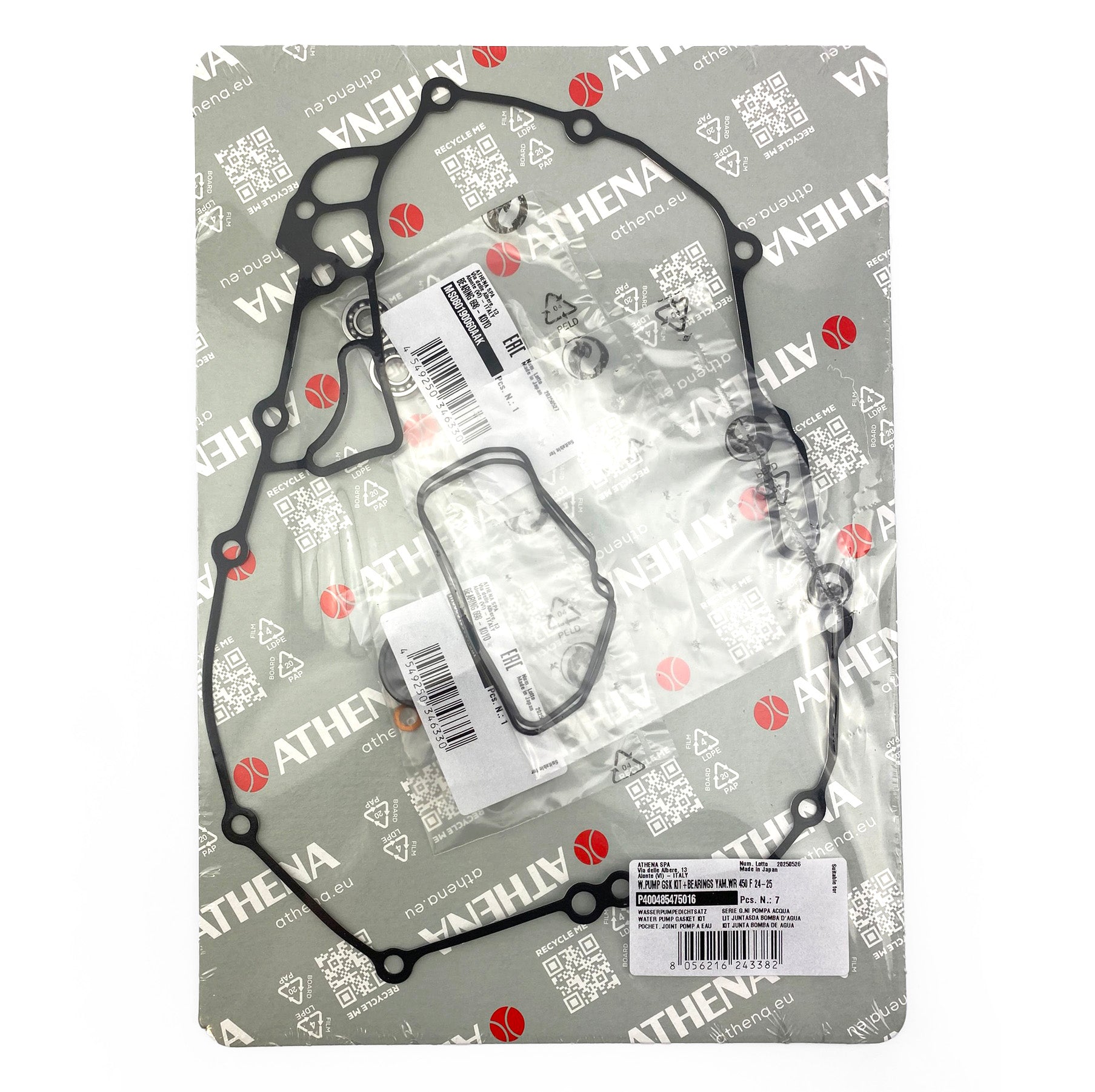 WATER PUMP GASKET KIT YAMAHA YZ 450 F 23-25 ATHENA P400485475016, WITH BEARINGS