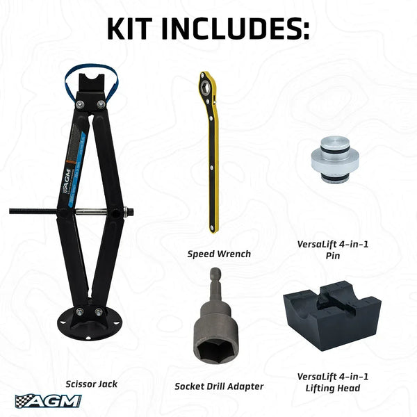 AGM 910Kg SCISSOR HEAVY DUTY OFF ROAD HIGH LIFT JACK