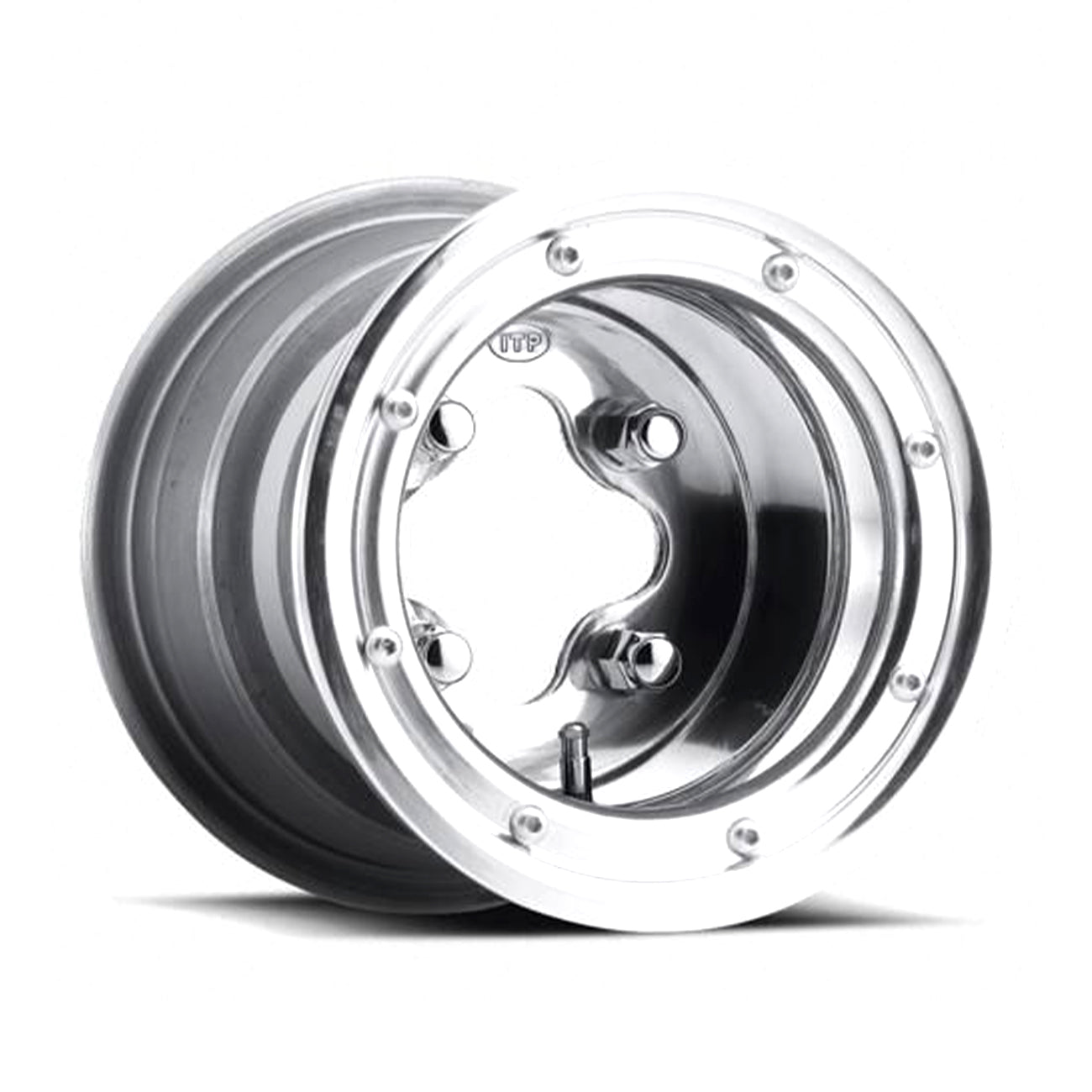 ITP ALLOY RIM 9x8, 4/115, 3+5, A-6 TRAC LOCK SERIES, POLISHED WHEEL, 0928620403, BEADLOCK