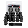 16PCS LUG NUT M12x1.5 SPLINED / BEVELED BLACK WITH SOCKET POLARIS RZR, HONDA PIONEER