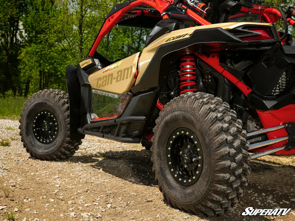 CANAM MAVERICK X3 LOW PROFILE WHEEL ARCH FENDER FLARES MUD GUARDS, SUPER ATV FF-CA-X3