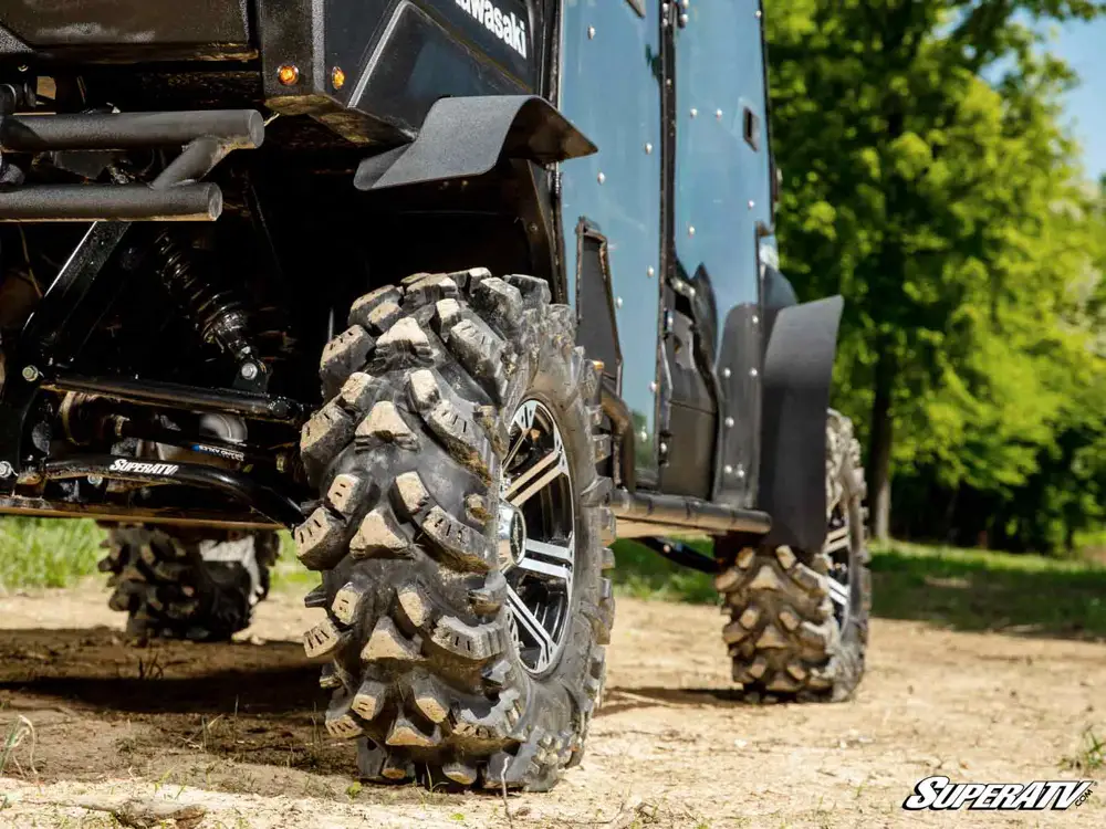 KAWASAKI MULE LOW PROFILE WHEEL ARCH FENDER FLARES MUD GUARDS, SUPER ATV FF-K-MULE-FXT