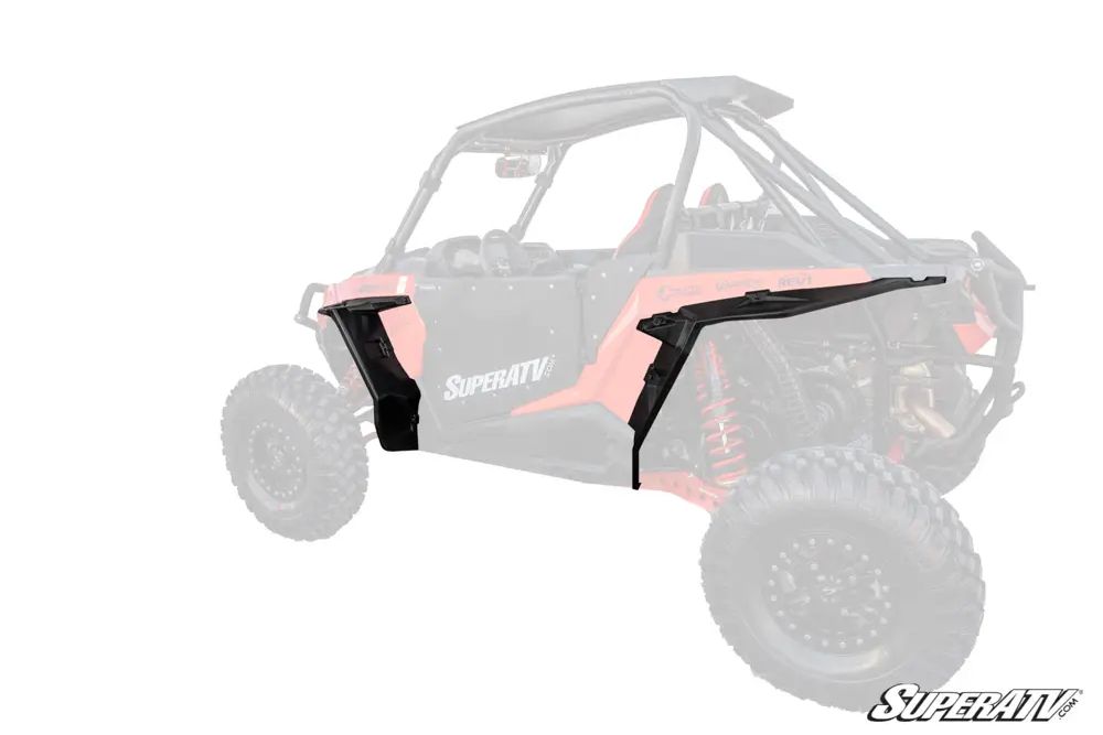 POLARIS XP TURBO/1000 HD WHEEL ARCH FENDER FLARES MUD GUARDS, SUPER ATV FF-P-RZR1K-001