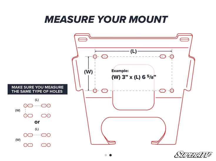 POLARIS RZR WINCH MOUNT PLATE, SUPERATV WM-P-RZR-00