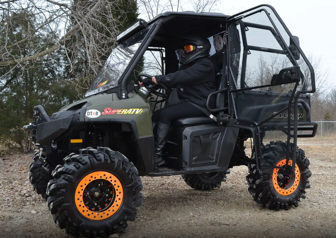 POLARIS RANGER CAB ENCLOSURE DOORS CLEAR, SUPER ATV DOOR-P-RAN-09XP-001-72