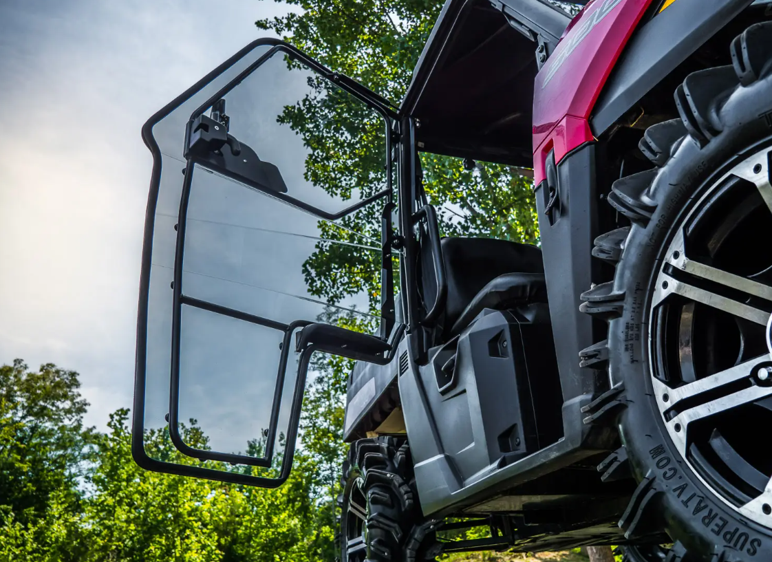 POLARIS RANGER CAB ENCLOSURE DOORS CLEAR, SUPER ATV DOOR-P-RAN-MID-001-72