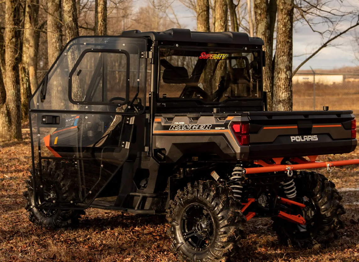 POLARIS RANGER XP CAB ENCLOSURE DOORS CLEAR, SUPER ATV DOOR-P-RAN1K-001-72