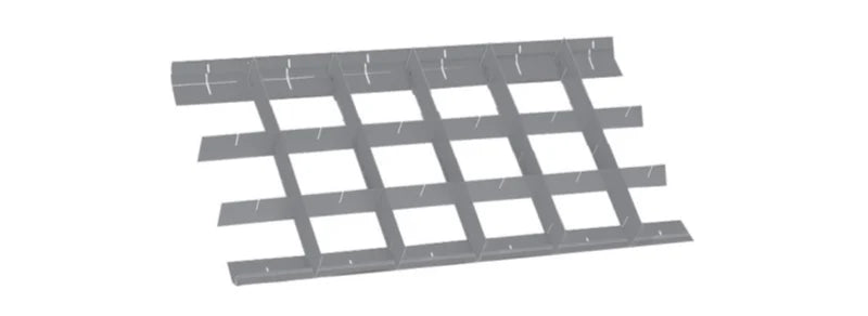 Crossed Partitions for RSC22, RSC23, RSC23C, C27S Drawers 588x277mm 50mm Height - Beta Tools 8889C1/5
