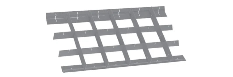 Crossed Partitions for C38, C45PRO M4/M5/M7/M8 Left Side Drawer 570x410mm 70mm Height - Beta Tools 8889CS/7