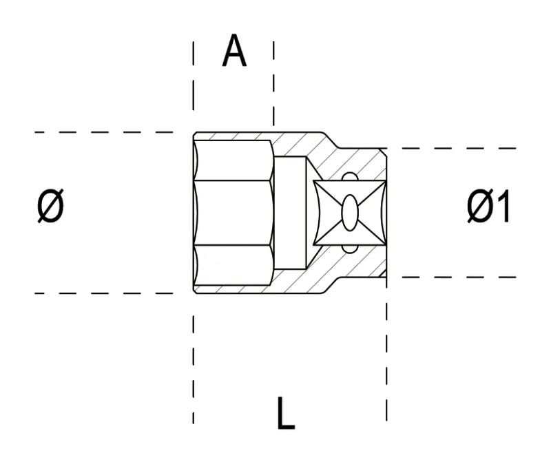 Hexagon Hand Sockets 1/4 12mm - Beta Tools 900 12