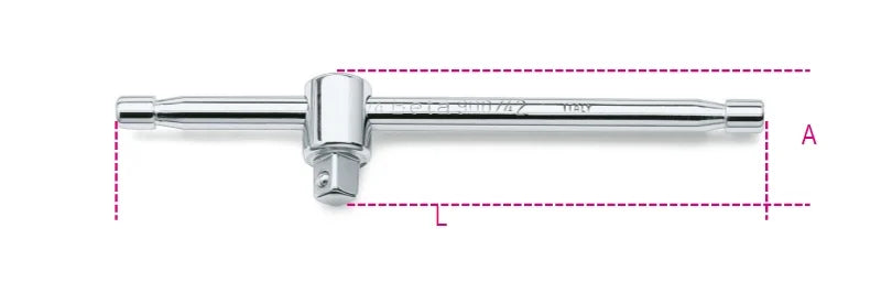 Sliding T-Handle, 1/4 Drive, 115mm Length - Beta Tools 900/42