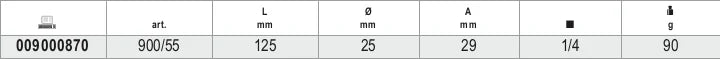 Reversible Ratchet, 1/4 Drive, 48 Teeth, 125mm Length - Beta Tools 900/55