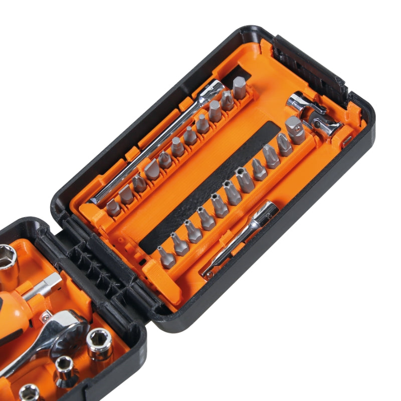 Compact Tool Case with 11 Hexagon Sockets, 21 Bits, 7 Accessories - Beta Tools 900/C39N