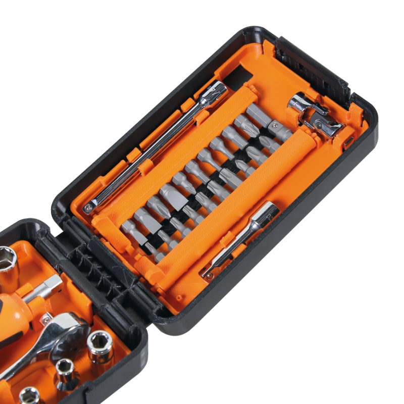 Compact Tool Case with 11 Hexagon Sockets, 21 Bits, 7 Accessories - Beta Tools 900/C39N