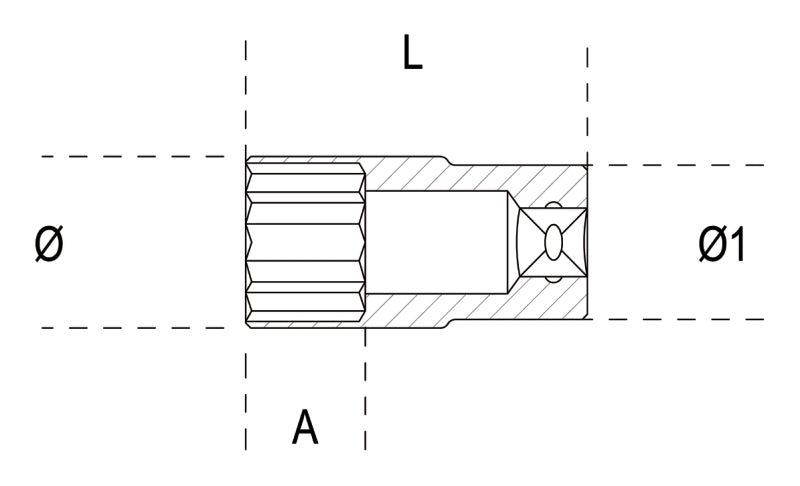 Hexagon Hand Sockets Long Series 1/4 4mm - Beta Tools 900L 4