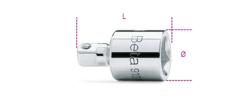 Adaptor 3/8 Female to 1/4 Male Driver 30mm - Beta Tools 910/15