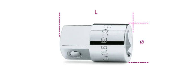 Adaptor 3/8 Female to 1/2 Male Drive 32mm - Beta Tools 910/16