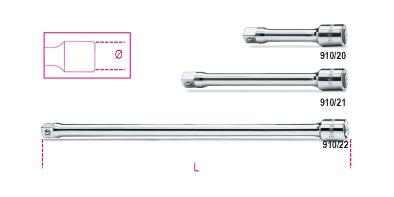 3/8 Drive Extension Bar 125mm - Beta Tools 910/21