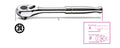 3/8 Drive Reversible Ratchet with Metal Handle 178mm - Beta Tools 910M/55