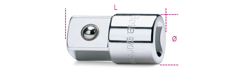 Adaptor 1/2 Female to 3/4 Male Drives 46mm - Beta Tools 920/16