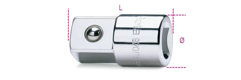 Adaptor 1/2 Female to 3/4 Male Drives 46mm - Beta Tools 920/16