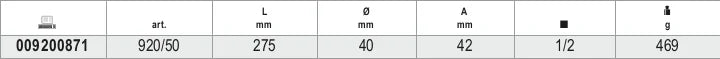 1/2 Push-Through Drive Ratchet 72 Teeth 275mm - Beta Tools 920/50