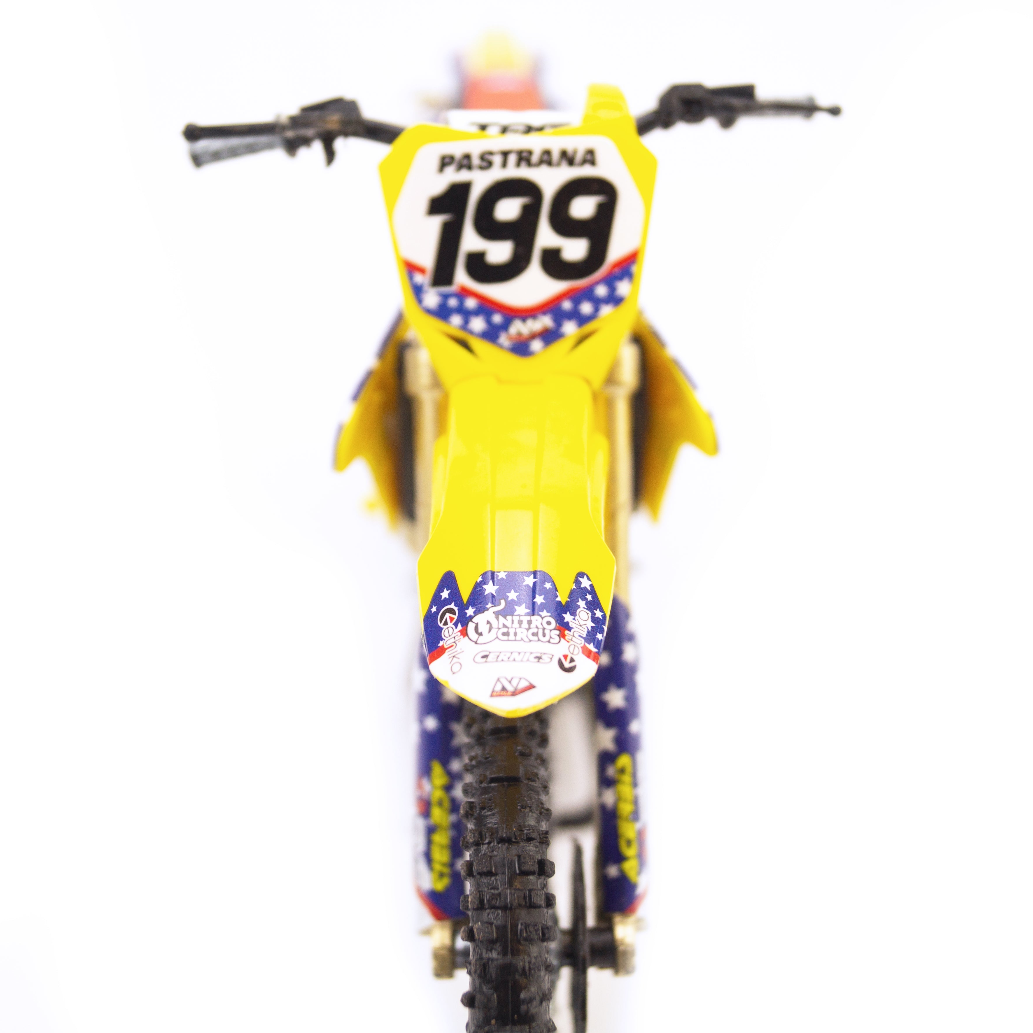 MODEL DIE CAST NITRO CIRCUS DIRT BIKE, TRAVIS PASTRANA, SCALE 1:12, NEWRAY 57993, MX