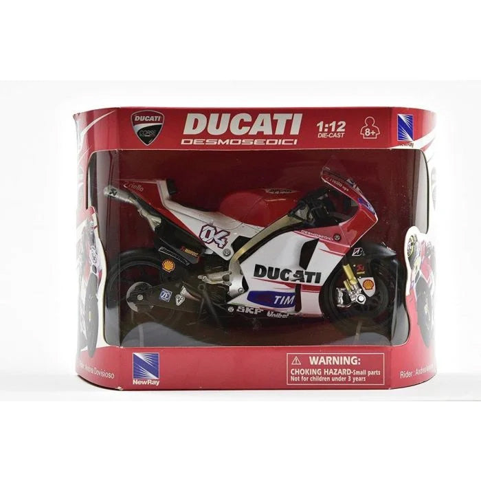 MODEL DIE CAST DUCATI DEMOSEDICI, ANDREA DOVIZIOSO #04, SCALE 1:12, NEWRAY 57723