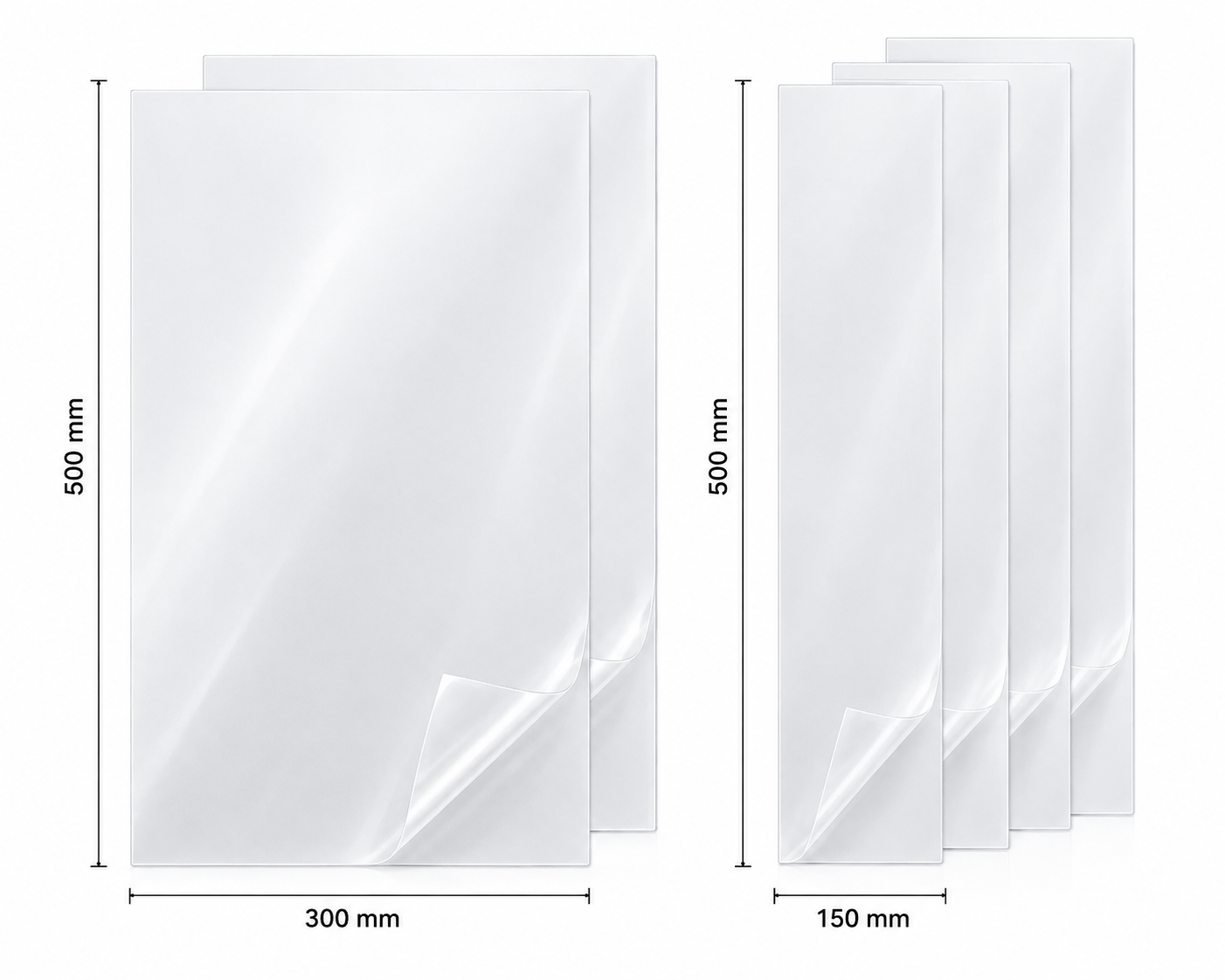 CLEAR GLOSS INVISIBLE FRAME PAINT PROTECTOR VINYL 80 MICRON PPF 6 SHEET UNIVERSAL