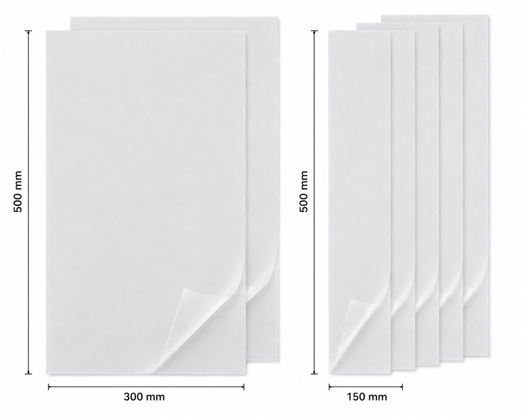 CLEAR MATTE INVISIBLE FRAME PAINT PROTECTOR VINYL 80 MICRON PPF 6 SHEET UNIVERSAL