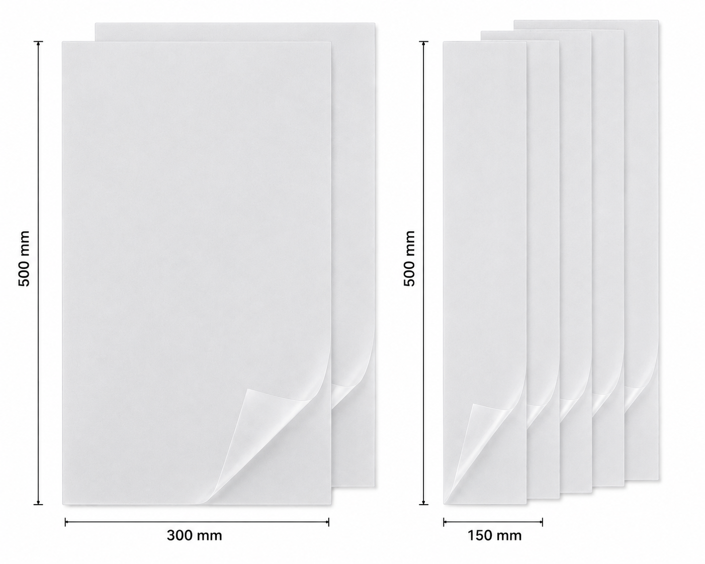 CLEAR MATTE INVISIBLE FRAME PAINT PROTECTOR VINYL 80 MICRON PPF 6 SHEET UNIVERSAL