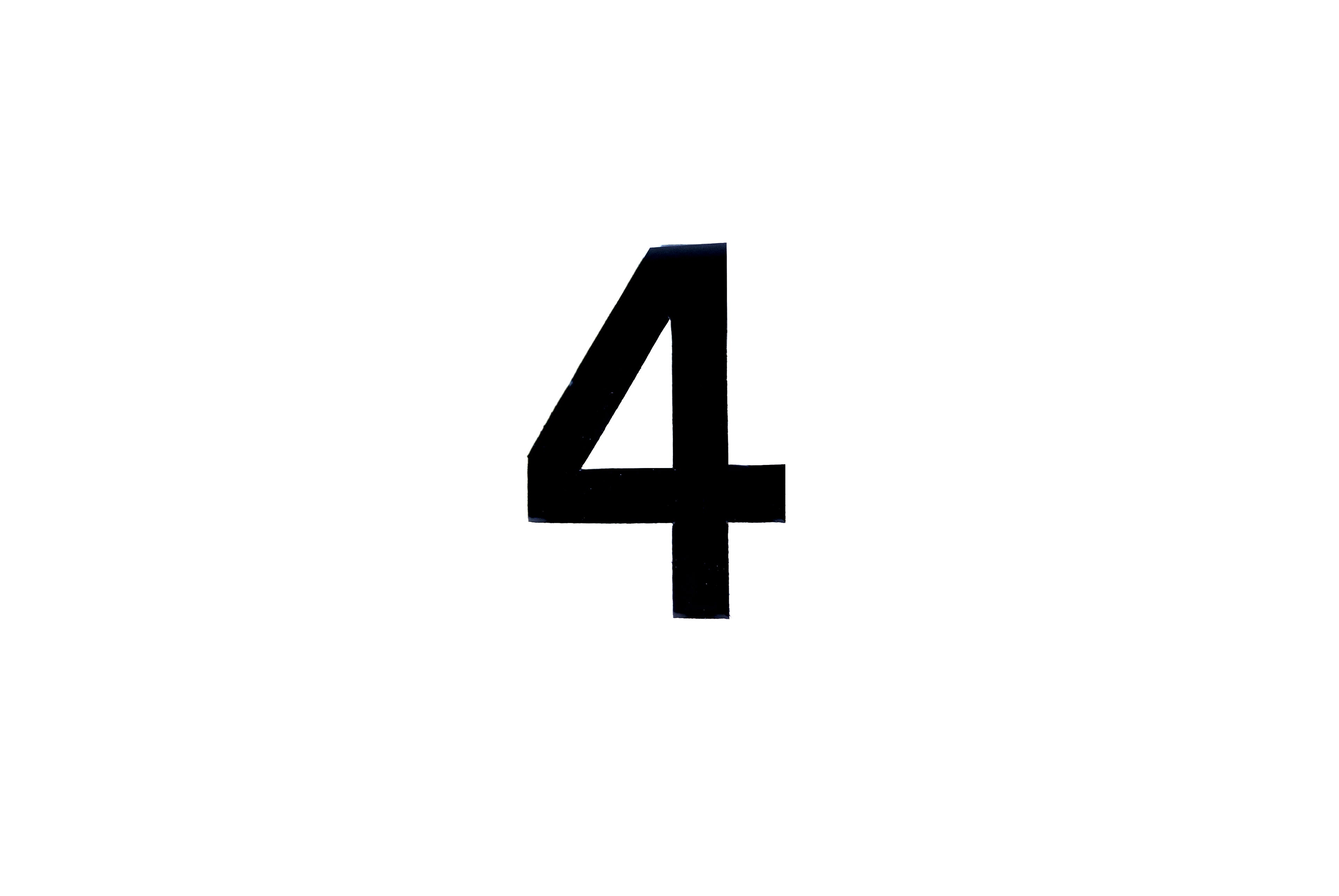 NUMBER PLATE DIGITS 4 EACH