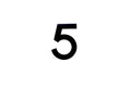 NUMBER PLATE DIGITS 5 EACH