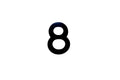 NUMBER PLATE DIGITS 8 EACH