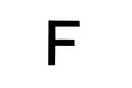 NUMBER PLATE DIGITS BIG F EACH