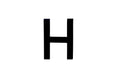 NUMBER PLATE DIGITS BIG H EACH