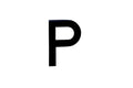 NUMBER PLATE DIGITS BIG P EACH