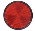 REFLECTIVE WARNING ROUND PLATE MOTORCYCLE SCOOTER QUAD REFLECTOR