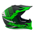 MX HELMET XL 62 BLACK/GREEN 21, SWAP'S S818 FULL FACE CSW10F0105, !! ACU GOLD APPROVED !!