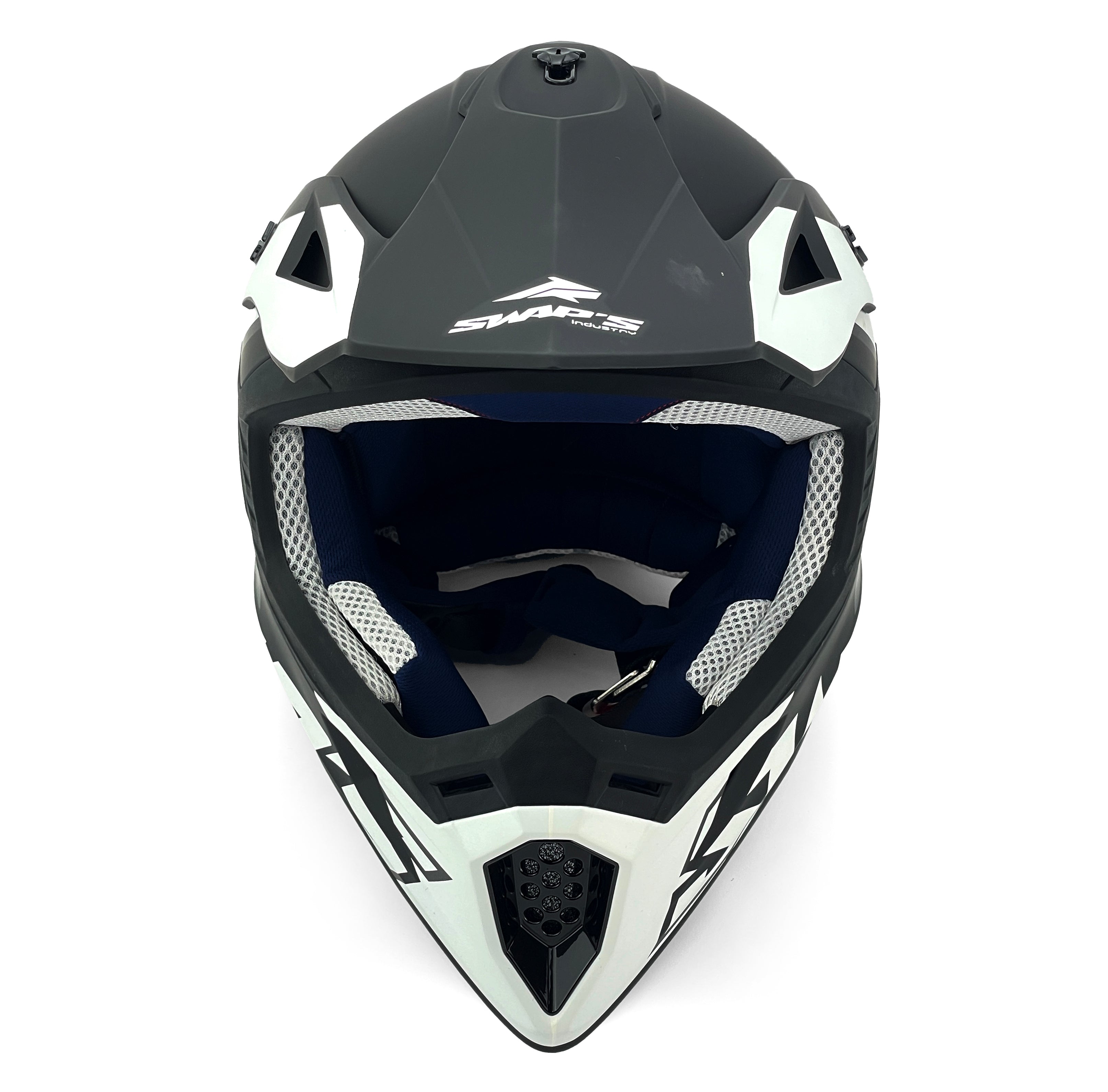 MX HELMET XL 62 BLACK/WHITE 21, SWAP'S S818 FULL FACE CSW5F0105, !! ACU GOLD APPROVED !!