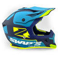 MX HELMET XL 62 BLUE/YELLOW, SWAP'S S818 FULL FACE CSW3G4105, !! ACU GOLD APPROVED !!