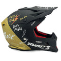 MOTOCROSS HELMET SWAPS S818 - MATT BLACK GOLD FULL GAZ - SIZE S 55cm - 56cm