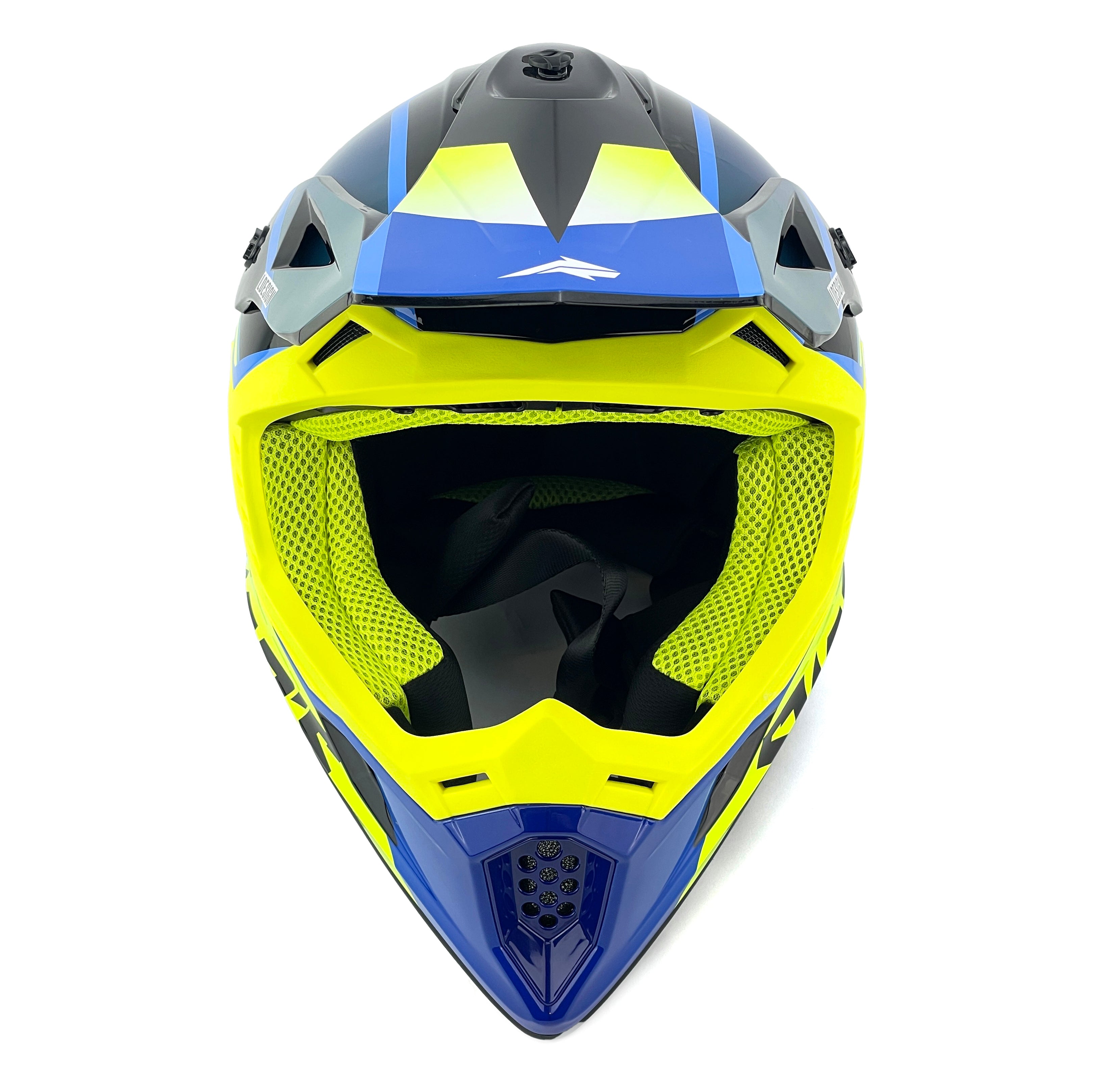MOTOCROSS HELMET SWAPS S818 - SHINY FLUO YELLOW - SIZE S 55cm - 56cm