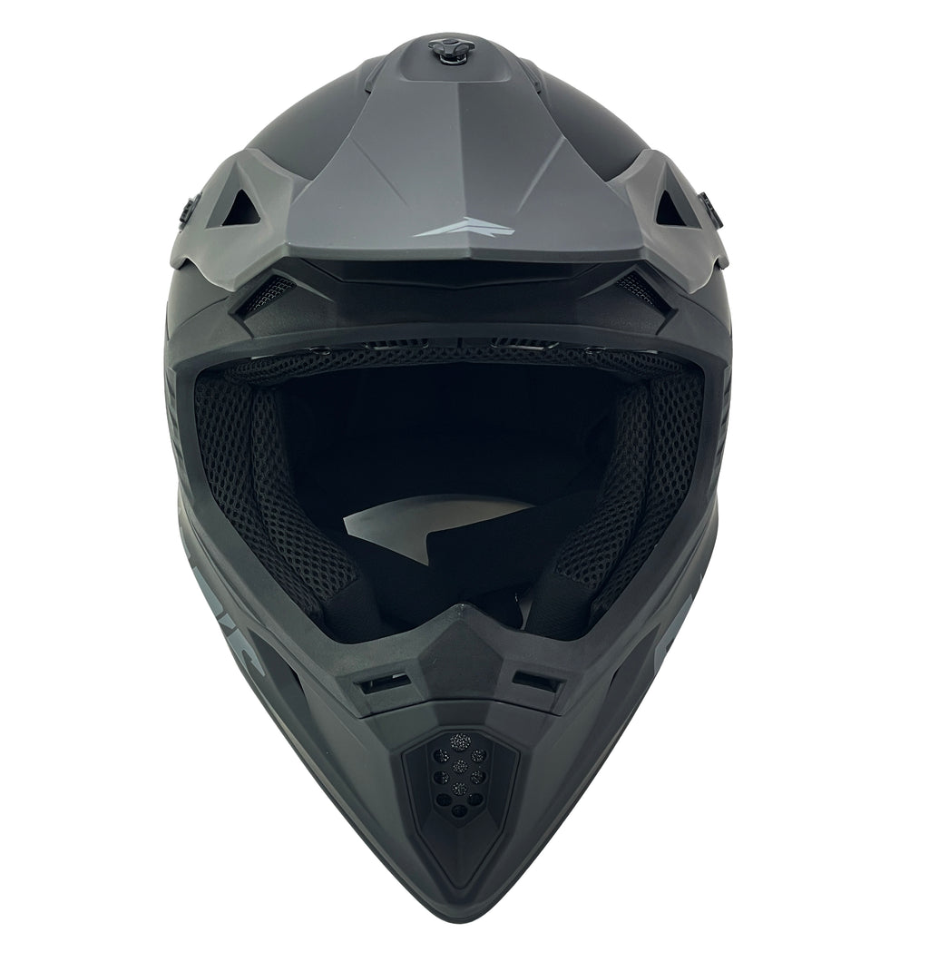 MOTOCROSS HELMET SWAPS S818 - MATT BLACK - SIZE L 59cm - 60cm