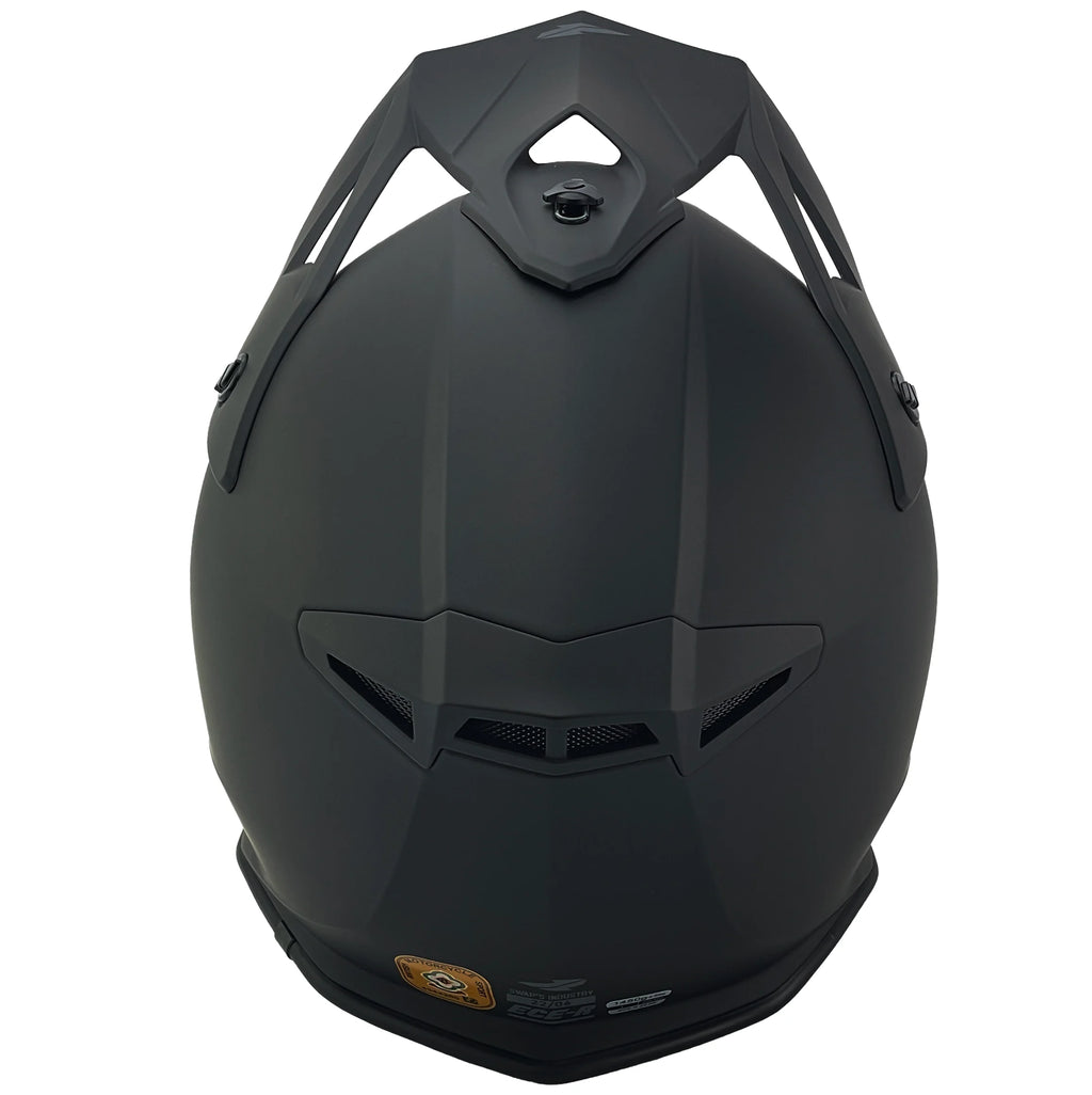 MOTOCROSS HELMET SWAPS S818 - MATT BLACK - SIZE XS 53cm - 54cm