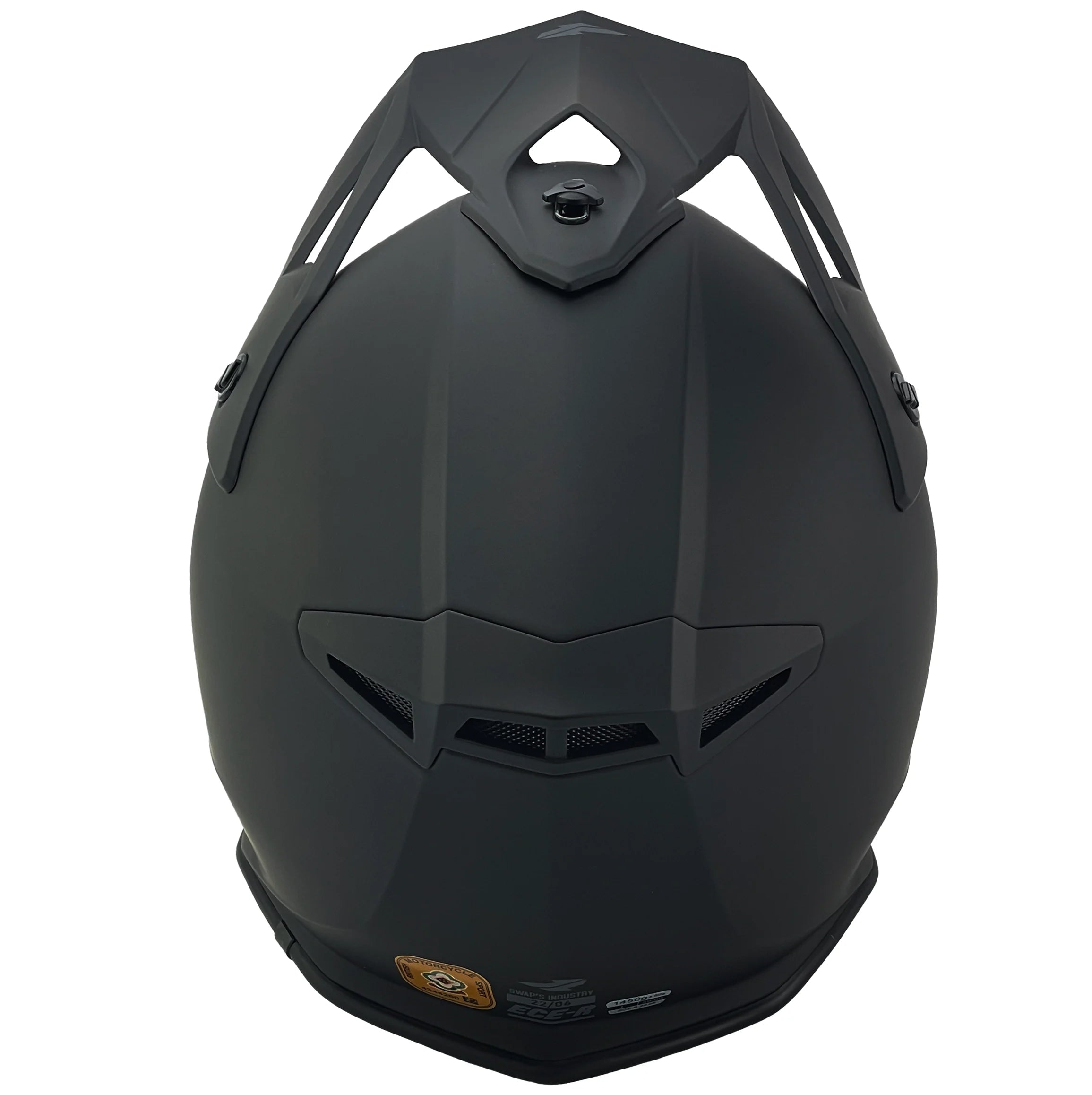 MOTOCROSS HELMET SWAPS S818 - MATT BLACK - SIZE XS 53cm - 54cm